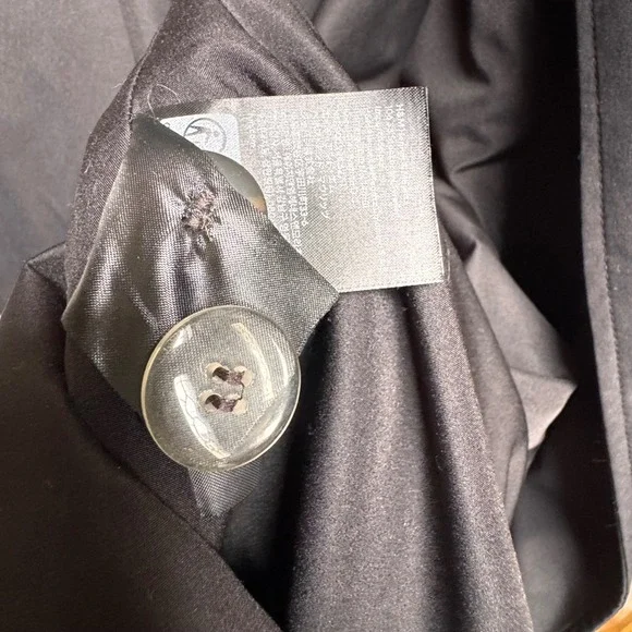 NWOT H&M Double Breasted Plus Size Trench Coat XXL Belt Unisex Utility Black - Picture 9 of 11